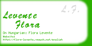 levente flora business card